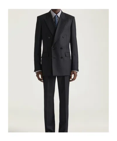 Givenchy Fitted Striped Jacket In Wool In Black