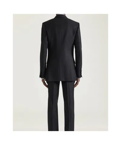 Givenchy Fitted Striped Jacket In Wool In Black