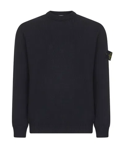 Stone Island Logo Sweatshirt In Blue