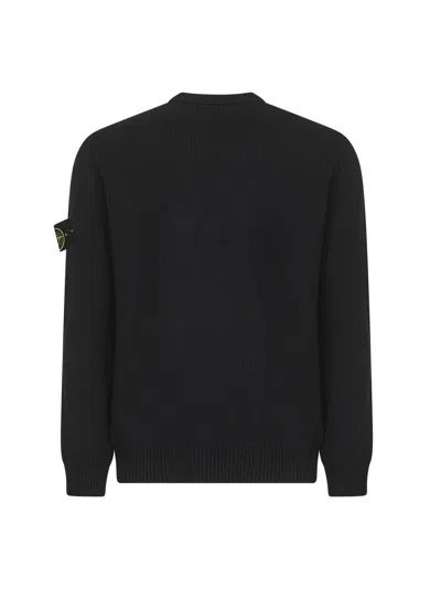 Stone Island Logo Sweatshirt In Black