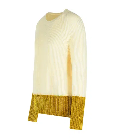 Marni Multicolor Fleece Wool Sweatshirt In Neutral