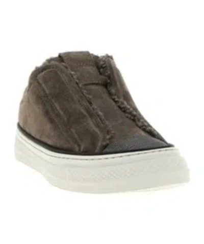 Brunello Cucinelli Luxe Suede Round Toe Sneakers In Brown