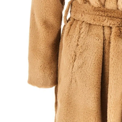 Herno Faux Fur Mid Length Coat In Brown