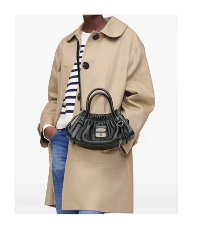 Marc Jacobs The Cristina Small Satchel Leather Cross-body Bag In Black