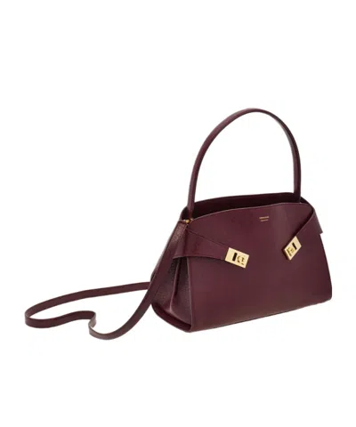Ferragamo Hug Soft Medium Shoulder Bag In Burgundy