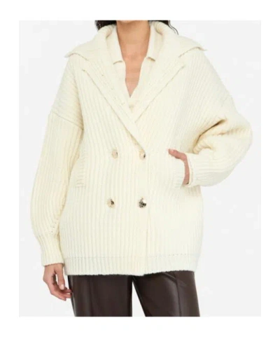 Liu •jo Wool Coat Double-breasted Shawl Collar In White