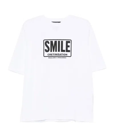 Dsquared2 Dsquared White Cotton Dsquared X Magliano T-shirt In White