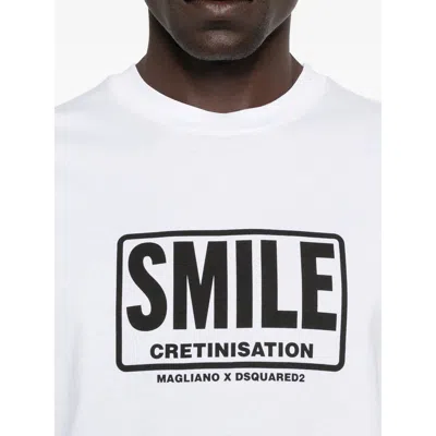 Dsquared2 Dsquared White Cotton Dsquared X Magliano T-shirt In White