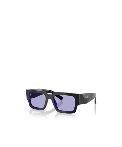 Prada 55mm Rectangular Sunglasses In Black