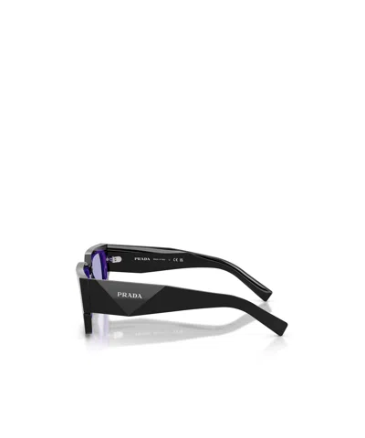 Prada 55mm Rectangular Sunglasses In Black