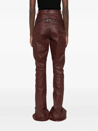 Rick Owens Drkshdw Bolan Banana Side-zip Jeans In Brown