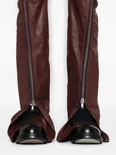 Rick Owens Drkshdw Bolan Banana Side-zip Jeans In Brown