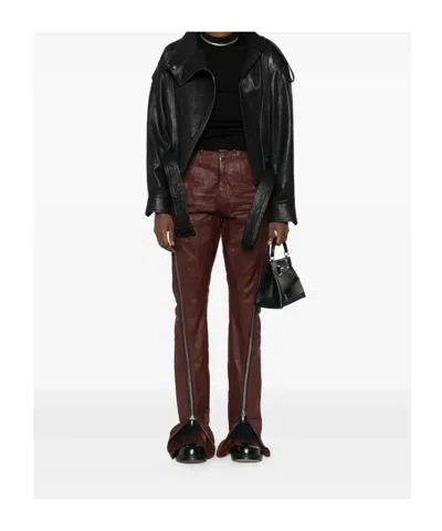 Rick Owens Drkshdw Bolan Banana Side-zip Jeans In Brown