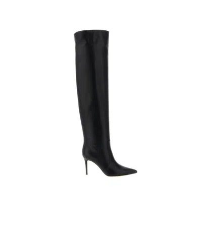 Gianvito Rossi 85mm Hansen Cuissard Pointed-toe Boots In Black