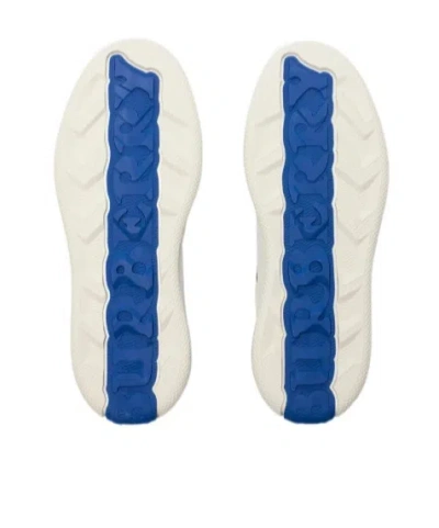 Burberry Leather And Check Sneaker Terrace In White