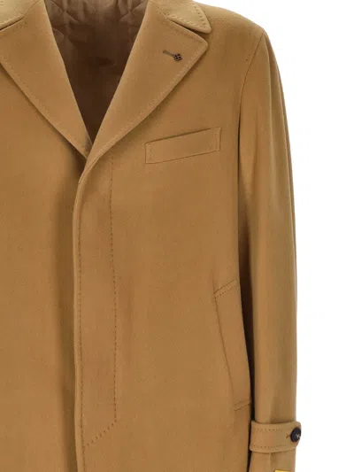 Tagliatore Button-fastening Coat In Brown