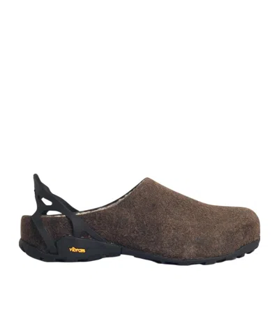 Roa Closed-toe Fedaia Slippers With Unique Heel Strap And Rugged Sole In Brown