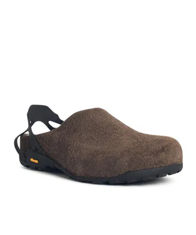 Roa Closed-toe Fedaia Slippers With Unique Heel Strap And Rugged Sole In Brown