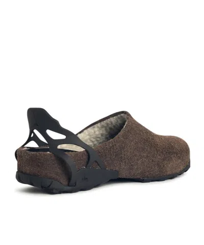 Roa Closed-toe Fedaia Slippers With Unique Heel Strap And Rugged Sole In Brown