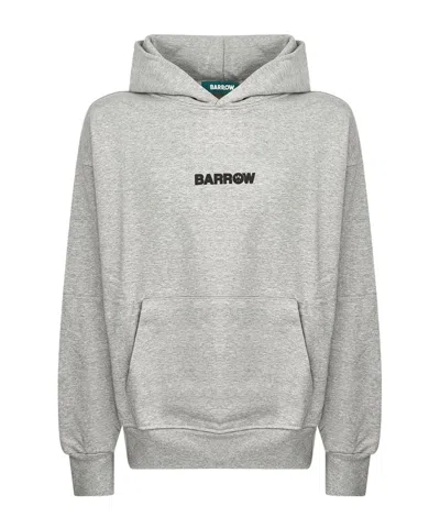 Barrow Logo Hoodie In Gray