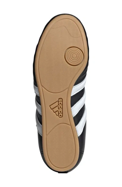 Adidas Originals Taekwondo Striped Leather Sneakers In Black