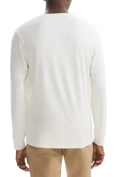 Theory Essential Long-sleeve Tee In Anemone Modal Jersey In White
