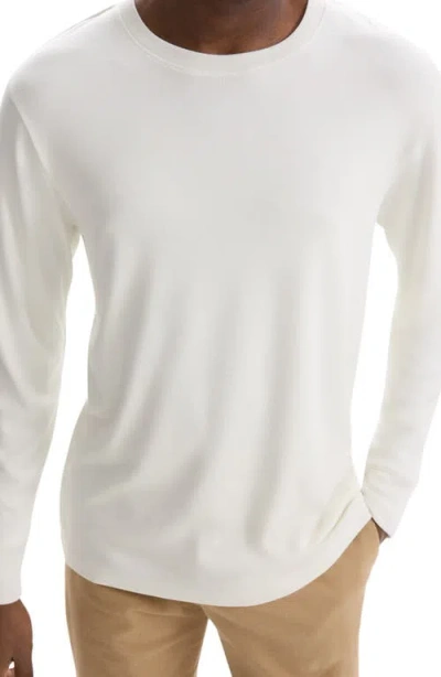 Theory Essential Long-sleeve Tee In Anemone Modal Jersey In White