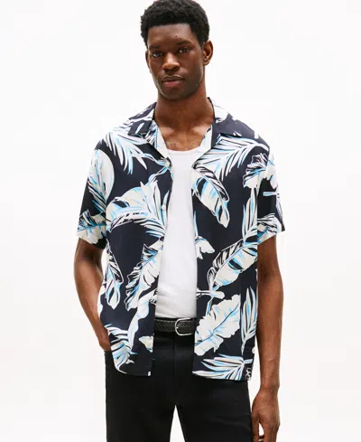 Tommy Hilfiger Regular Fit Banana Leaf Print Camp Shirt In Multi