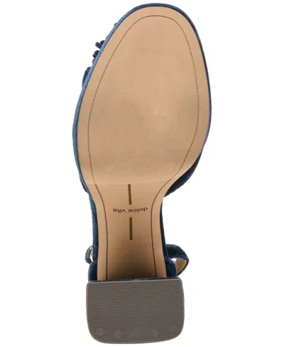 Dolce Vita Women's Perel Flower Two-piece Platform High-heel Dress Sandals In Blue