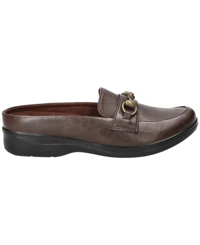 Easy Street Nell Womens Round Closed Toe Mules In Brown