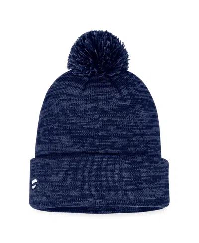 Fanatics Men's Navy Washington Capitals Fundamental Cuffed Knit Pom With Hat In Blue