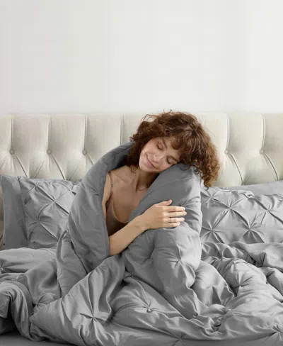 Nestl Luxury Soft Pinch Pleat 7-pc. Comforter Set, Queen In Gray