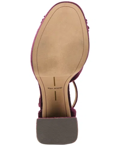 Dolce Vita Women's Perel Flower Two-piece Platform High-heel Dress Sandals In Purple