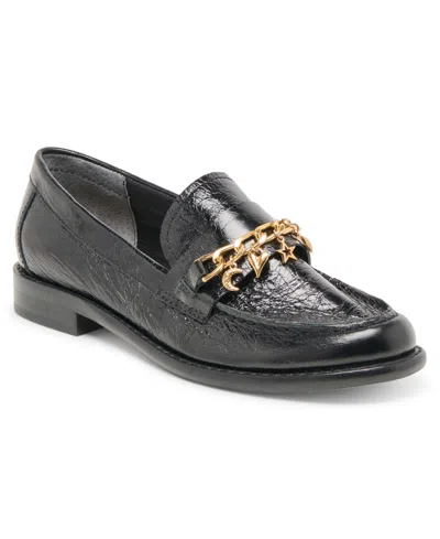 Dolce Vita Waylen Charm Chain Loafers In Black