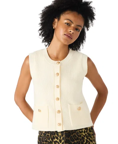 Steve Madden Aliya Sweater Vest In White
