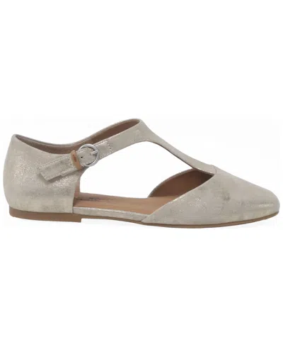 Gentle Souls Women's Wyatt T-strap Flats In Gray
