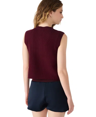 Steve Madden Aliya Sweater Vest In Burgundy