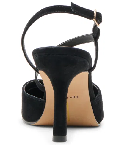 Dolce Vita Kamra Heels Onyx Suede In Black
