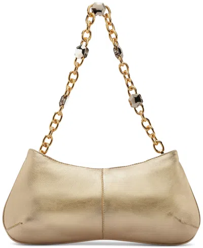 Arezzo Luna Small Leather Baguette In Neutral