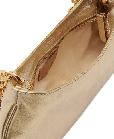 Arezzo Luna Small Leather Baguette In Neutral