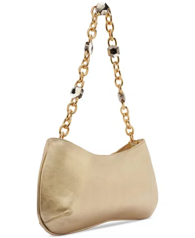 Arezzo Luna Small Leather Baguette In Neutral