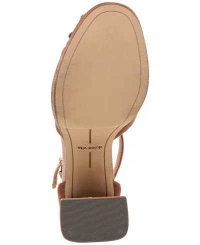 Dolce Vita Women's Perel Flower Two-piece Platform High-heel Dress Sandals In Brown
