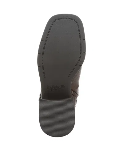 Dr. Scholl's Women's Janis Square Toe Rugged Short Boots In Brown