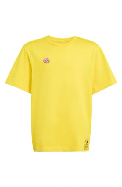 Adidas Originals Big Kids X The Simpsons Graphic T-shirt In Yellow