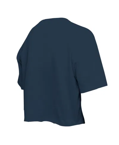 New Era Big Girls Navy Atlanta Braves Flip Sequin Team T-shirt In Blue