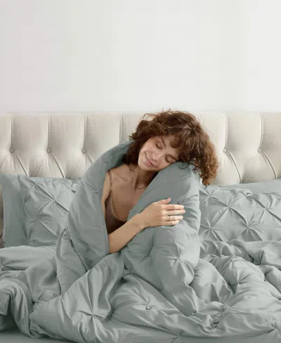 Nestl Luxury Soft Pinch Pleat 7-pc. Comforter Set, California King In Green