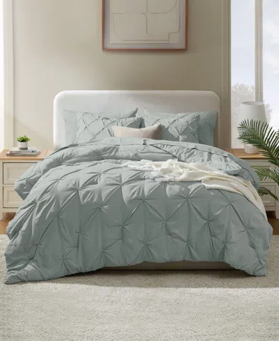 Nestl Luxury Soft Pinch Pleat 7-pc. Comforter Set, California King In Green