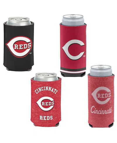 Wincraft Cincinnati Reds Slim 12oz. Can Cooler Set, 4-pack In Multi