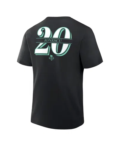 Fanatics Men's Sabrina Ionescu Black New York Liberty In The Paint Name Number T-shirt In Black