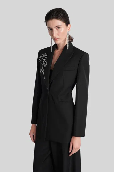 Blumarine Blazer In Black Wool In Black